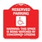 Signmission Reserved Parking Warning This Space Is Being Watched by Concerned Citizens, A-DES-RW-1818-22994 A-DES-RW-1818-22994 - alternate 1